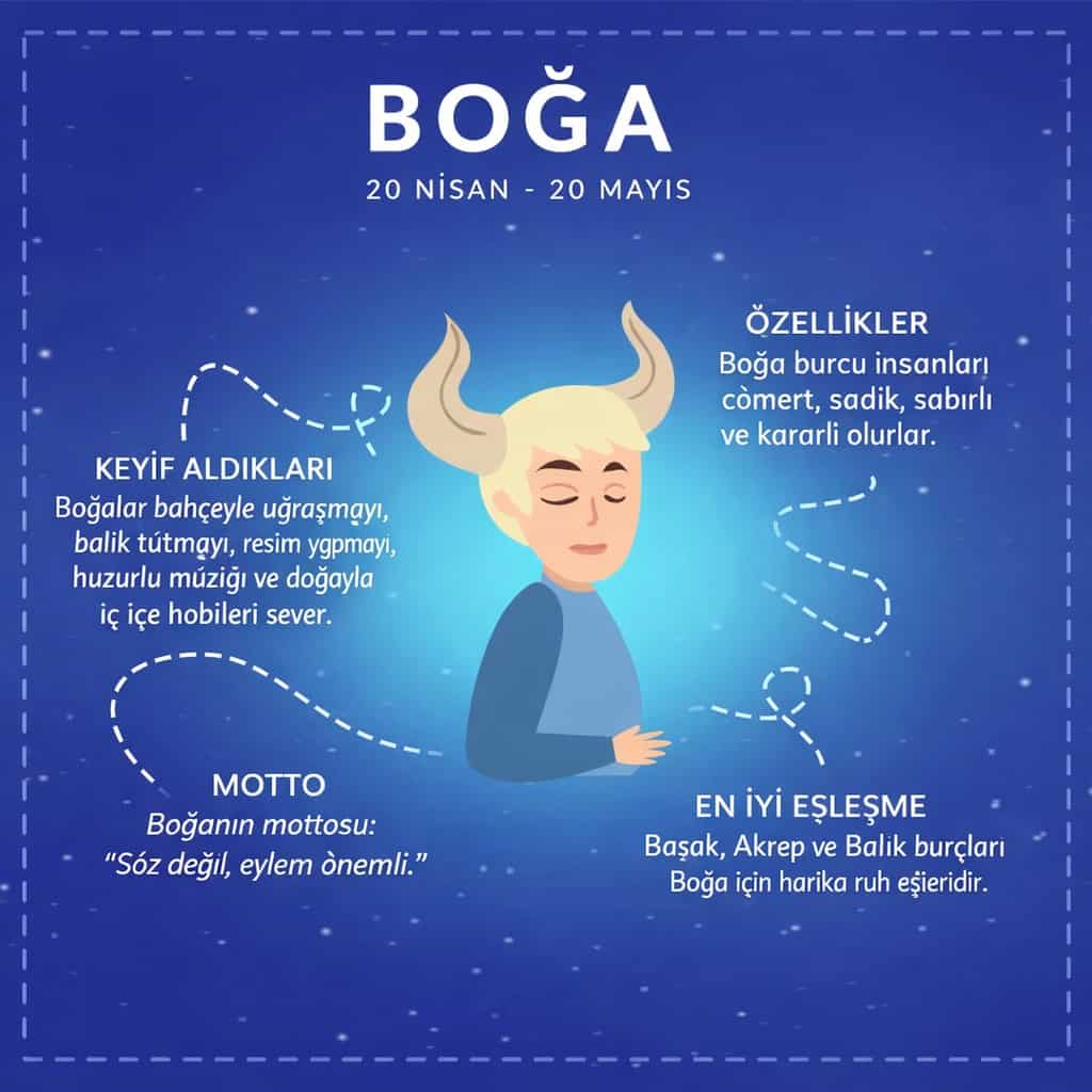 Boğa Burcunun Genel Karakteristik Özellikleri